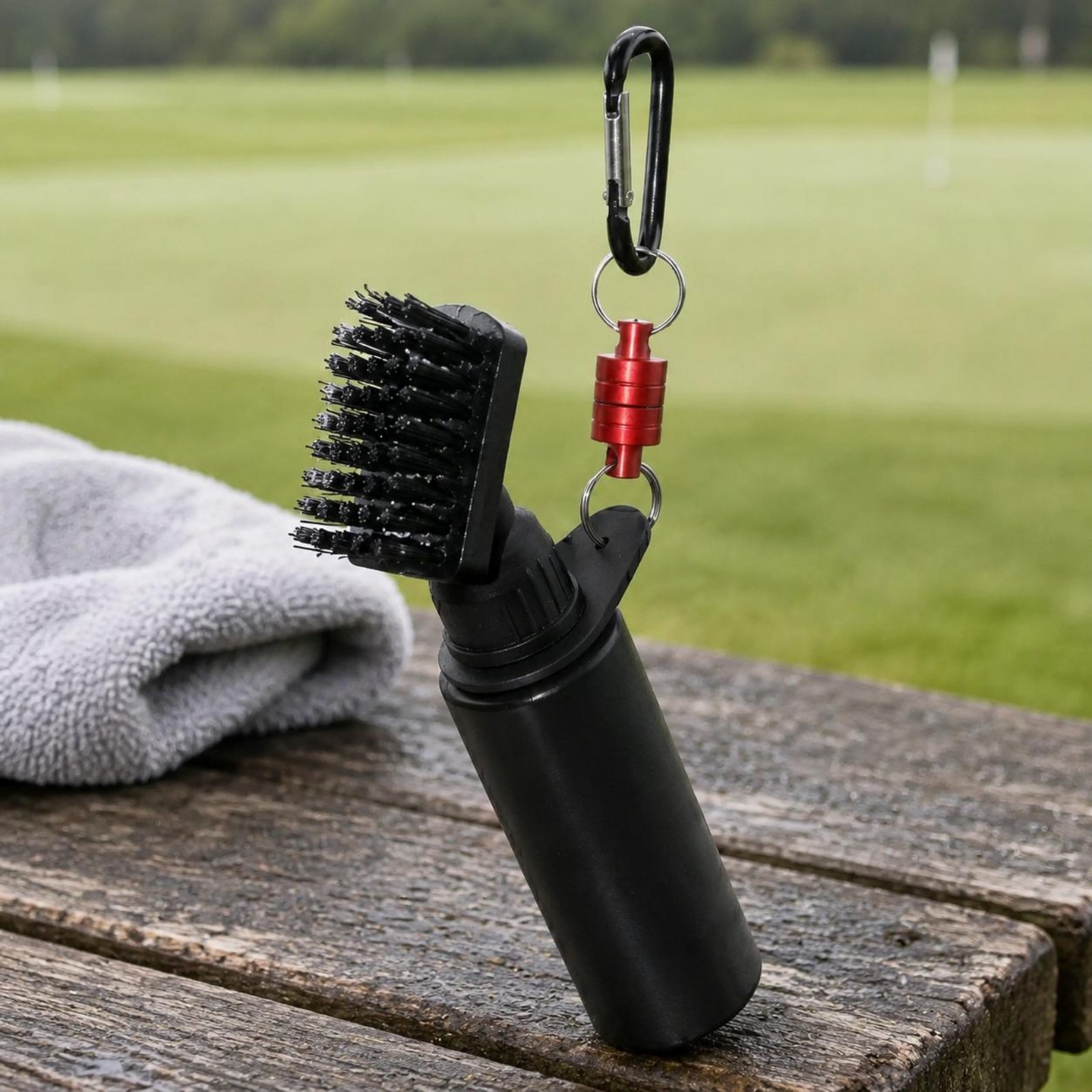 Golf Equipment Nearby - プレススプレー クラブブラシ ツーブリストル ブリストルヘッド ウォーターボトル ゴルフブラシ